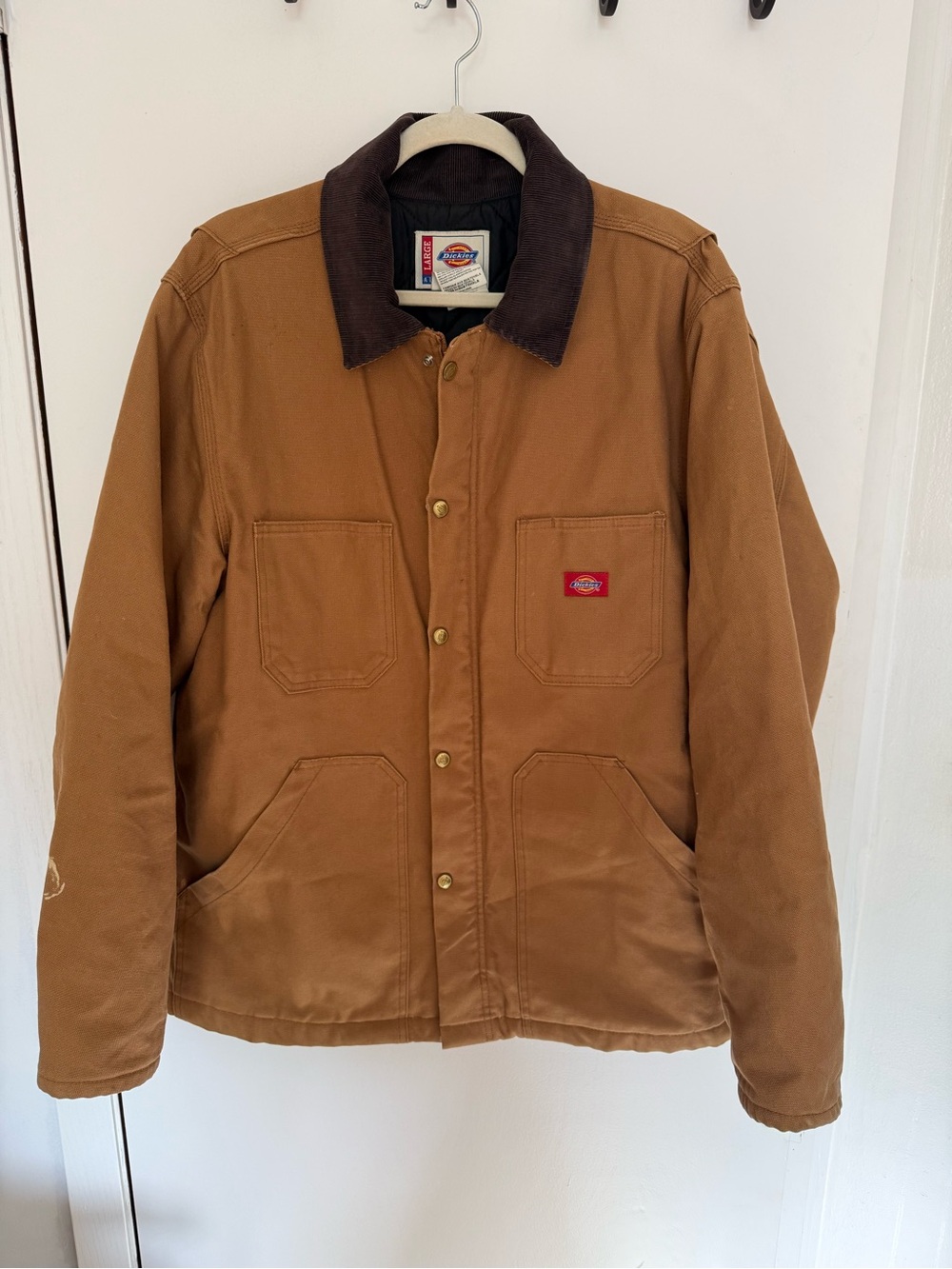 Vintage Dickies Duck Canvas Blanket Lined Chore Jacket Brown Men's Large